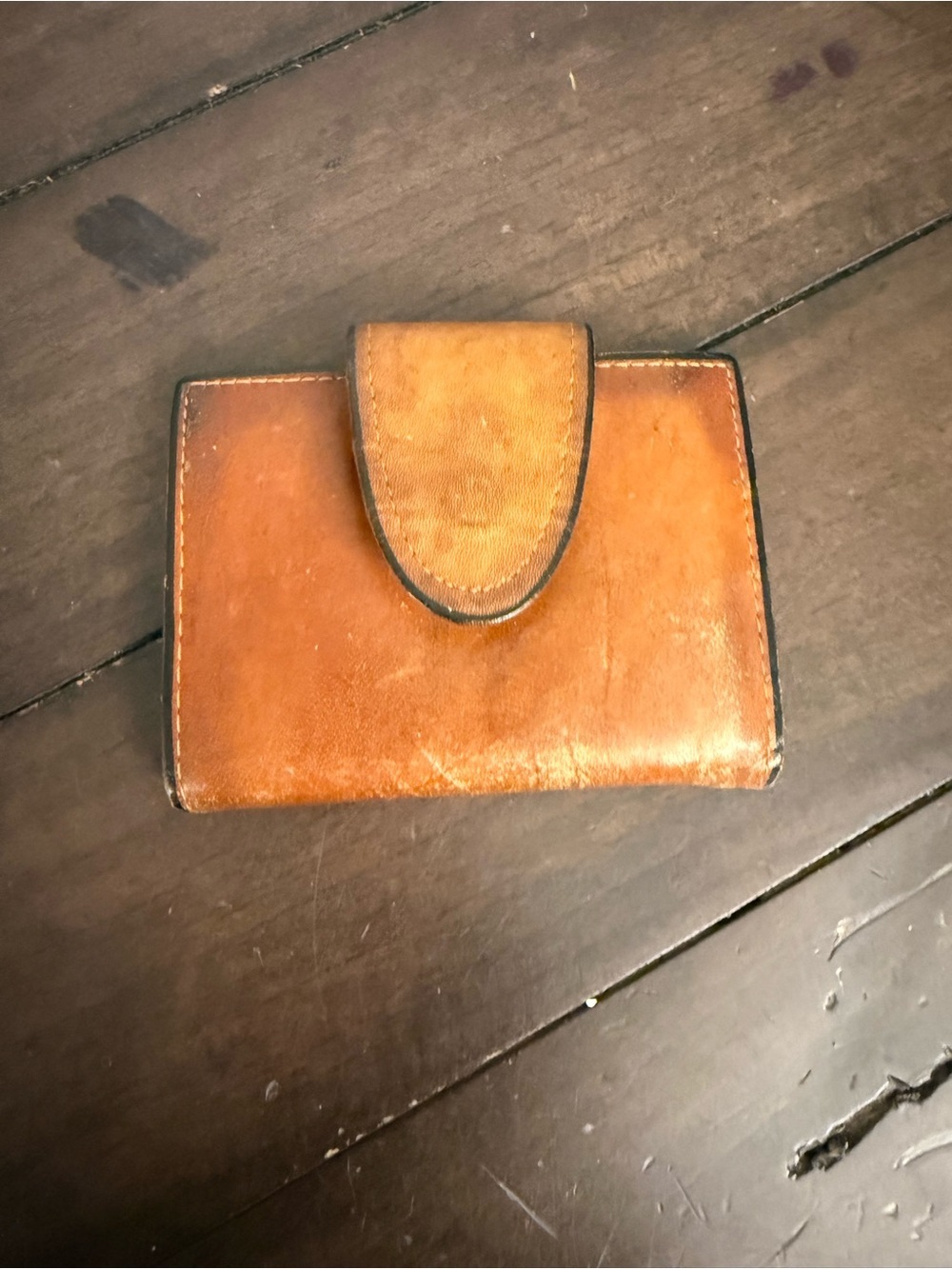 Rolfs Cowhide Vintage Brown Leather Photo Holder Credit Card Organizer Wallet